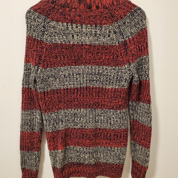 BDG knit sweater, SM, Orange, Tan, Stripes - Picture 3 of 3
